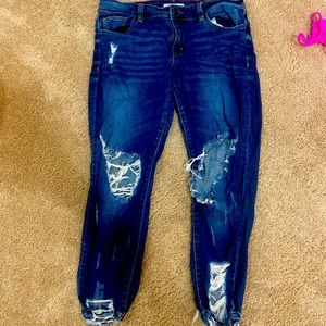 Charlotte Russe Refuge Distressed Jeans
